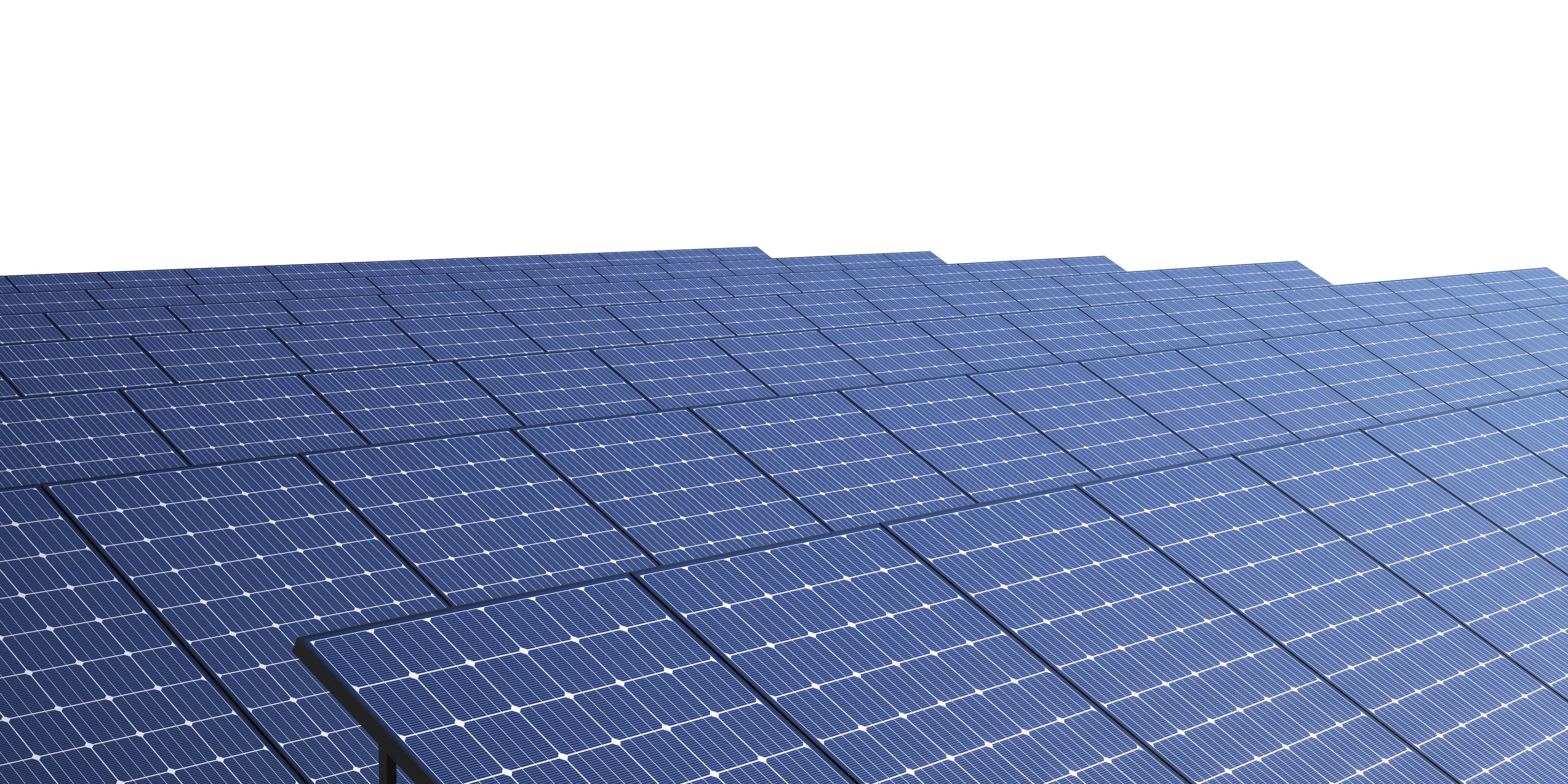 Large-scale rooftop photovoltaic installation on a flat roof